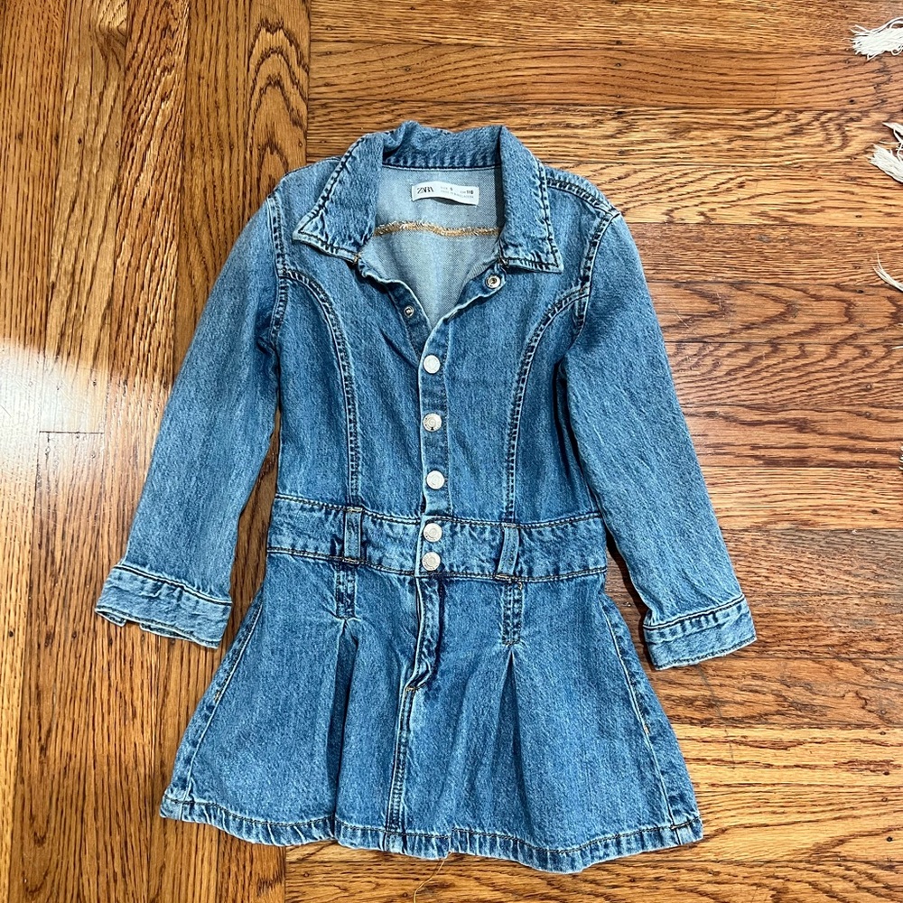 Zara Blue Denim Kids Jacket with Skirt